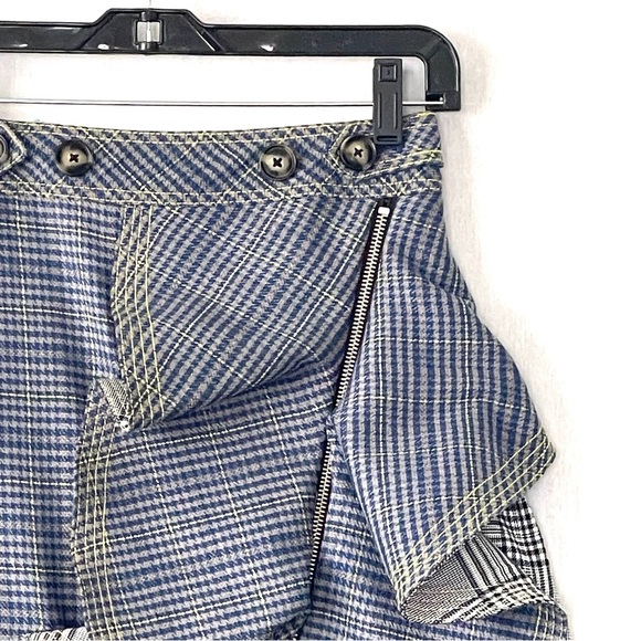 𝅺Self Portrait Flounced Check Mini Skirt - Picture 4 of 13